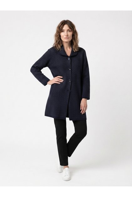 Women's Side Pocket Patterned Cardigan Anthracite