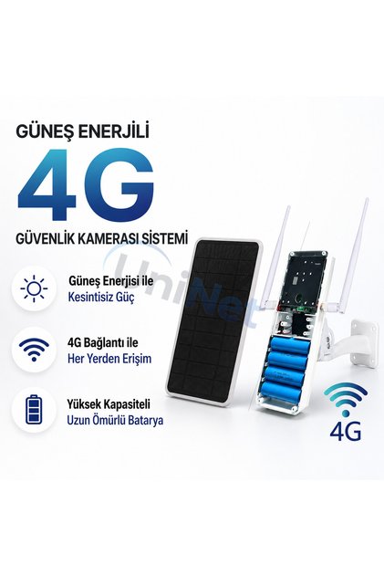 Güneş Enerjili Solar 4G SIM Kartlı Dış Mekan Router Yüksek Kapasiteli Bataryalı Modem