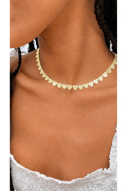 Gold Kalp Lazer Kesim Meriç Keskin Model Kolyeler 40 cm+5 cm (14K Kaplama)