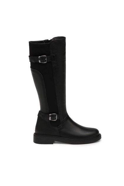 Siyah Hakiki Deri Kadın Çizme - K25K1CM68311-A23