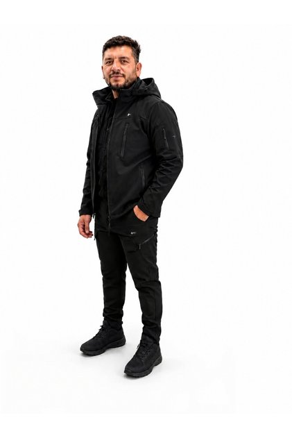 Şu rüzgar geçirmez içi polarlı softjhel kışlık takım pantolon+mont