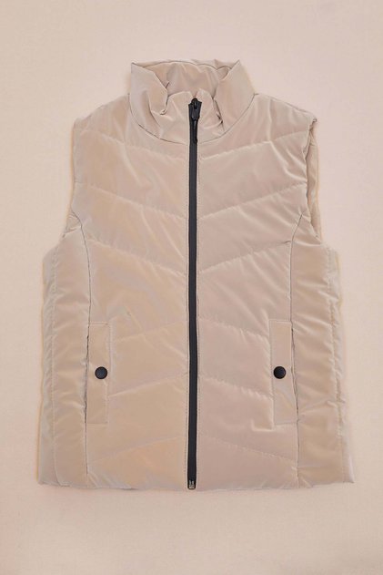 Zippered Stand Collar Unisex Children's Inflatable Vest