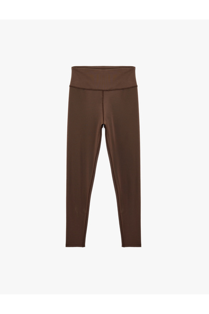 Visok struk Sa detaljima šava Slim fit Sportske tajice