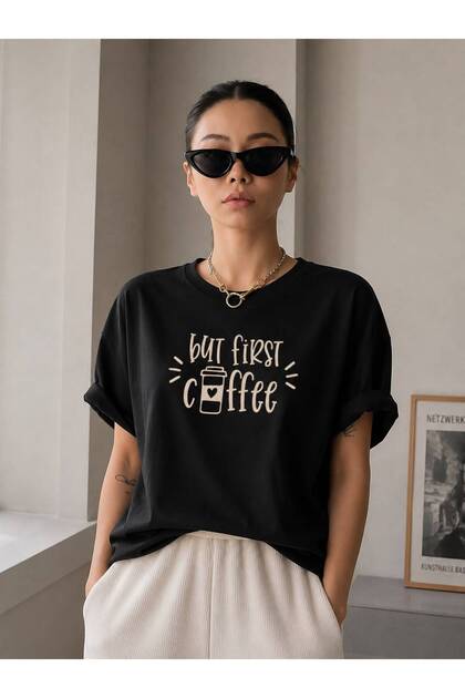 Women's Printed Half Oversized Printed Casual T-Shirt