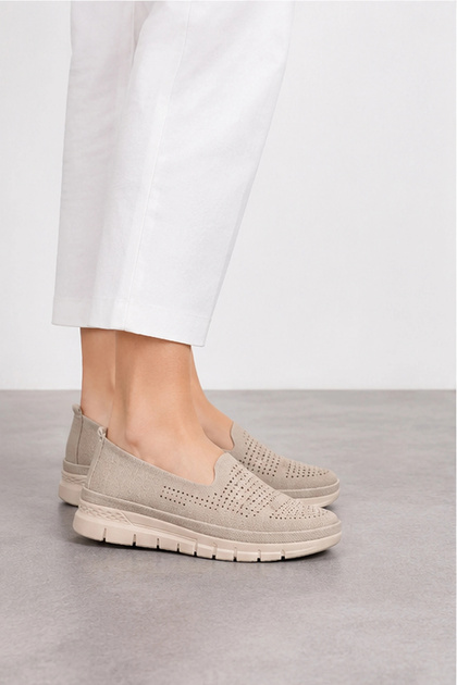 Savio Women's Mother Shoes | Lightweight and Flexible Sole Orthopedic - Beige