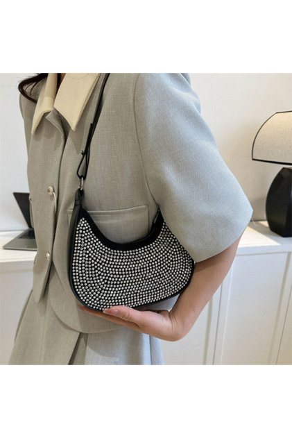 Women's Black Polka Dot Shoulder Bag