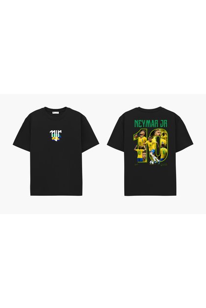 Tricou imprimat cu design Neymar pentru Cupa Mondială Brazilia (4-13 ani)