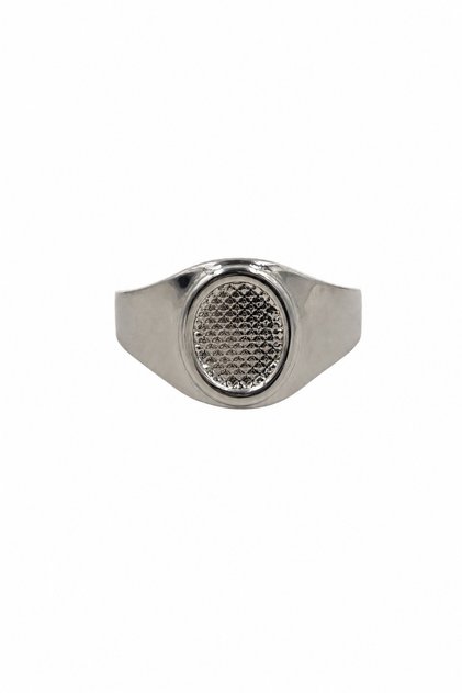 Unisex Oval Patterned Stylish and Durable Steel Ring