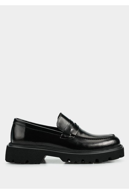 Black Leather Men's Shoes