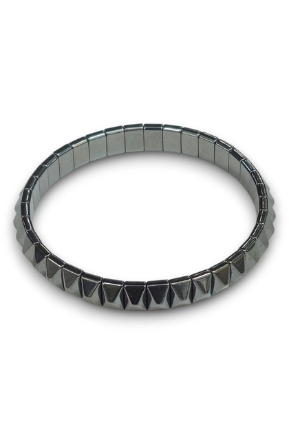 Pyramid Cut Quality Hematite Bracelet 241Ph
