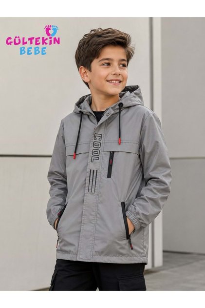 Mıss Crıspy Cool Nakışlı Erkek 9-12 yaş Yağmurluk -BE104472596 - GRİ