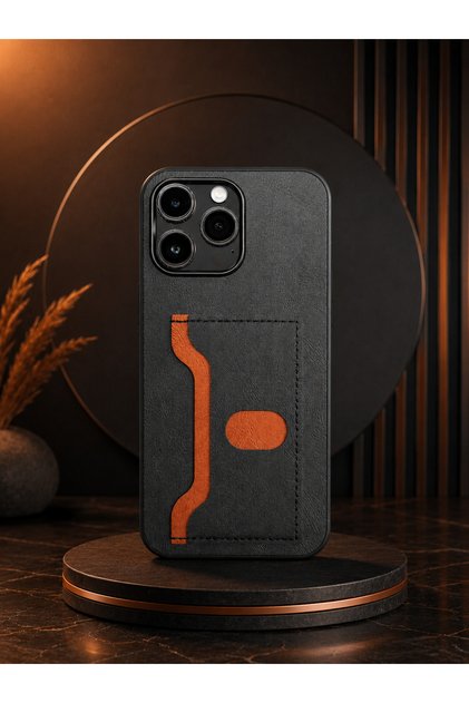 iPhone 16 Pro Max Luxury Leather Case with Dual Card Holder, Dual Color Wallet and Compartments