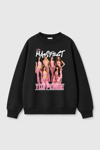 Manifest Dusty Pink Design Printed 3 Thread Children's Sweatshirt (4-13 Years)