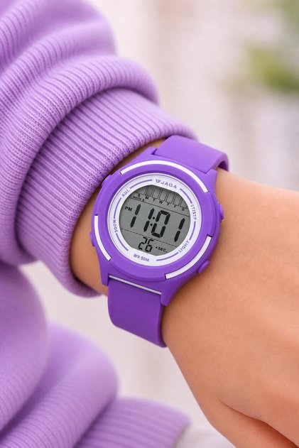 Digital 5 Atm Water Resistant Chronometer and Illuminated Two-Year Warranty Sports Wristwatch Vs.Blkt.1205