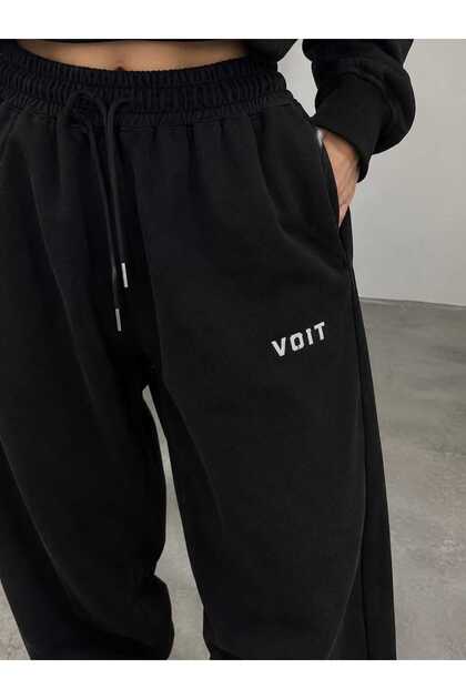 Embroidered 3 Thread Sha Fleece-Lined Işlik Sweatpants