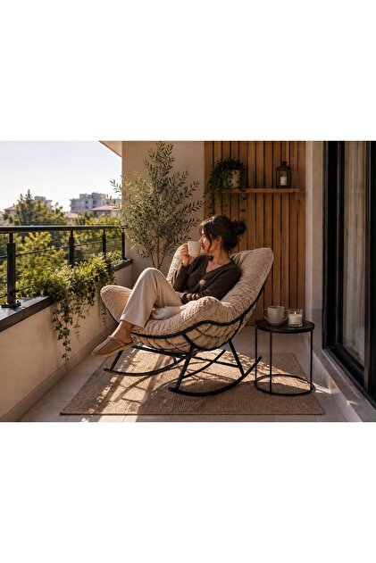Sallanan Sandalye - Emzirme Koltuğu - Dinlenme Koltuğu - TV Koltuğu Balkon ve Kitap Okuma Koltuğu