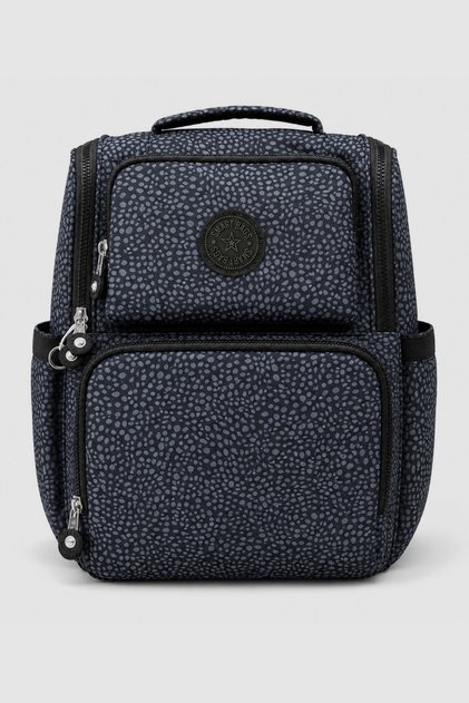 Large Size Waterproof Multi-Pocket Mother and Baby Care Backpack Polka Dot Black