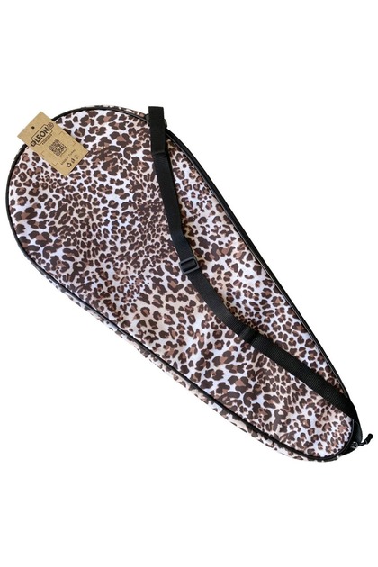 Leon premium 27 inch racket case leopard patterned brown