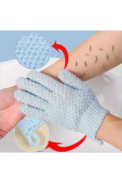Exfoliating Bath Gloves – Dead Skin & Body Scrubbing Gloves 1 Pair
