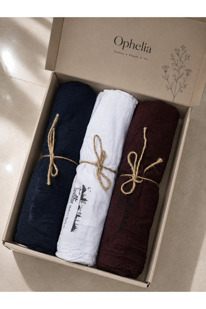 Bamboo Crush Hijab 3-Piece Set – Soft, Lightweight & Breathable Modest Hijabs for Women