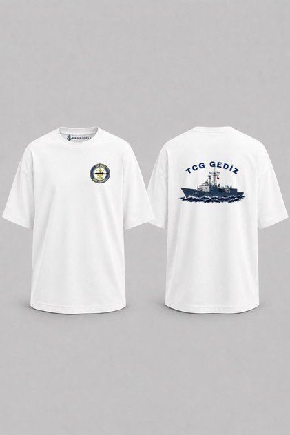 Oversize Tcg Gediz Dalgalar Arası V2 Pocket and Back Printed Unisex T-Shirt