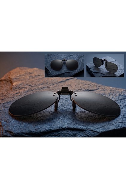Round Polarized Sunglasses Clip - Clip-On Glass Apparatus for Prescription Glasses