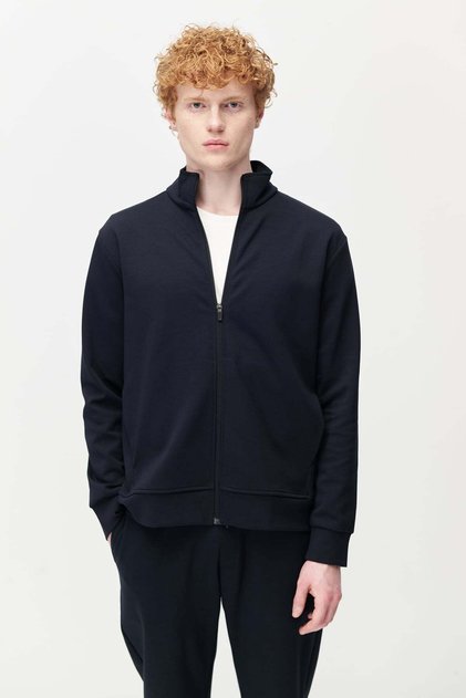 Men's Stand Collar Zippered Sweatshirt