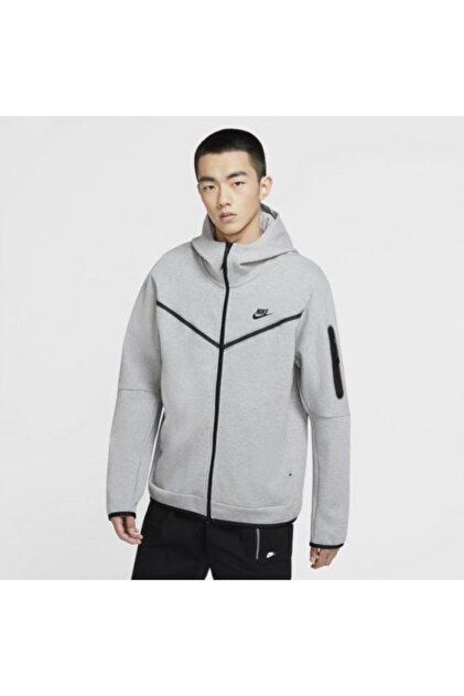 Nike Sportswear Tech Fleece Full-zip Gri Erkek Fermuarlı Kapüşonlu