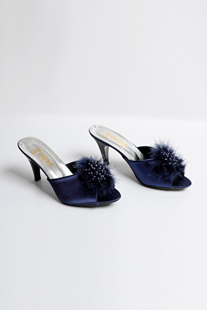 Heeled Hairy Bridal Dowry Slippers