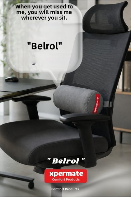 Belrol Lumbar Support Pillow Travel Back Lumbar Support Cushion with Washable Cover