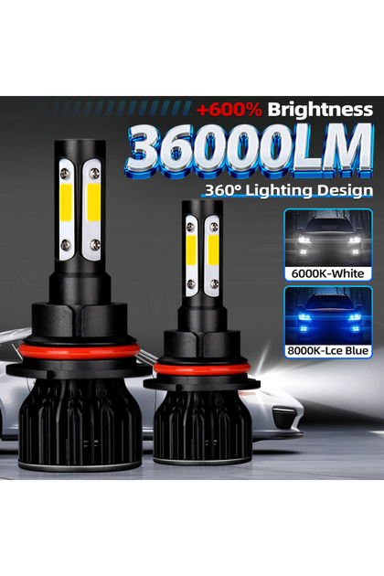 Super Bright H11 6000K-White H7 H11 H13 LED Car Headlight Bulbs 36000LM 9005 HB3 9006 HB4 9012 Hi/Lo