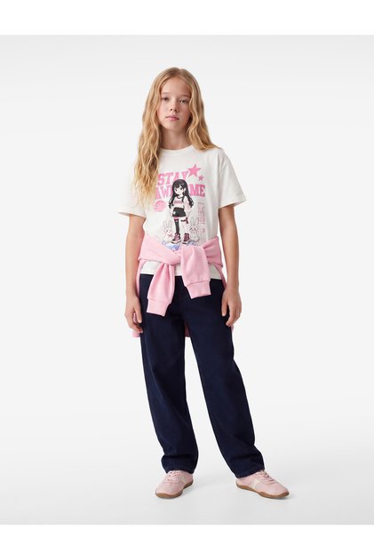 Short Sleeve Crew Neck Cotton Printed T-Shirt