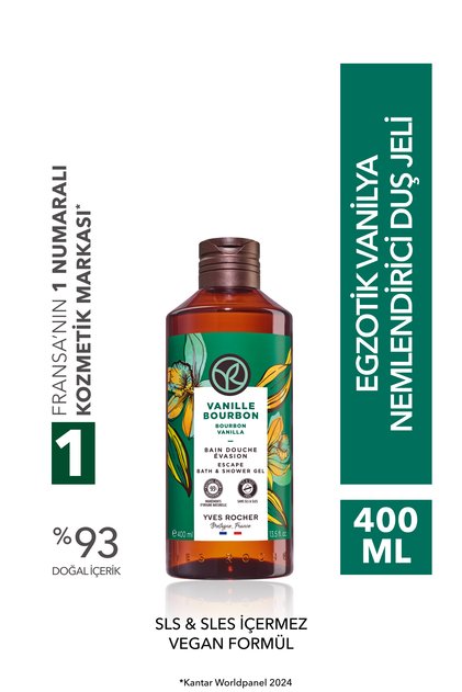 Shower Gel - Moisturizing Exotic Vanilla -Sls, Sles Free, Vegan-400Ml