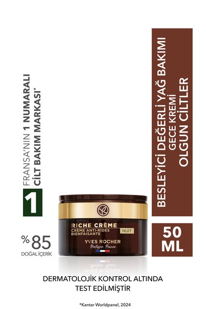 Riche Creme Night Cream - Nourishing, Anti-Aging Precious Oil Care, 50 ml-26393