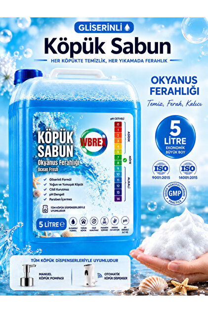 Premium Glycerin Foam Soap 5 Lt Economic Size Ocean Scented