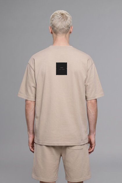 Loose Fit Crew Neck Drop Shoulder Short Sleeve Basic T-Shirt I3685Ax26Au