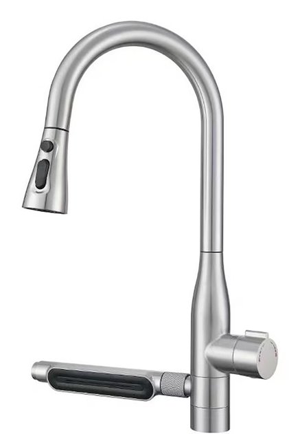 1335Ix Inox Drinking Water + Spiral Sink Faucet