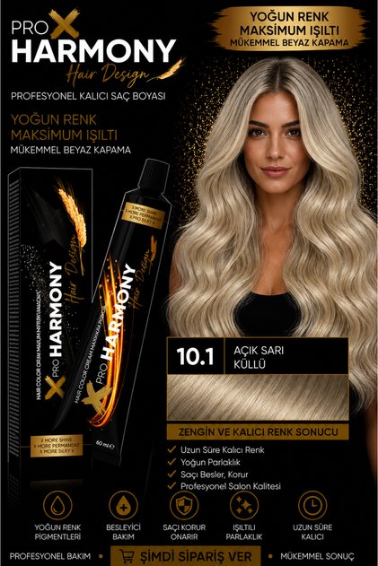 Tüp Boya 10.1 Extra Light Blonde Ashy Açık Sarı Küllü Saç Boyası 60 ml