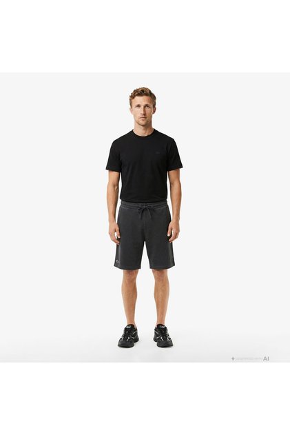 Erkek Loose Fit Koyu Gri Şort
