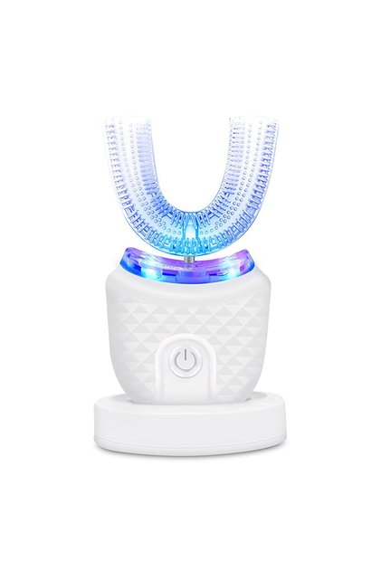 WHITE Hot Selling Portable Oral Care U-Shaped Electric Toothbrush 360 Degree U-Shaped Automatic Elec