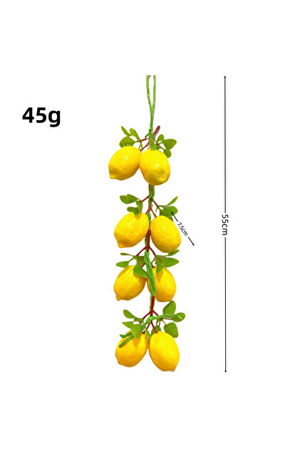 1 string YELLOW Artificial Lemon Skewers, Realistic Simulated Fruit Models, Home Storefronts, Holida