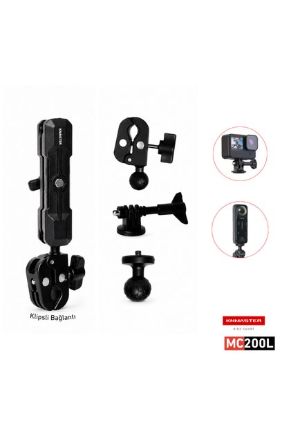 MC200L – Çift Bağlantılı Motosiklet Aksiyon Kamera Destek Aparatı