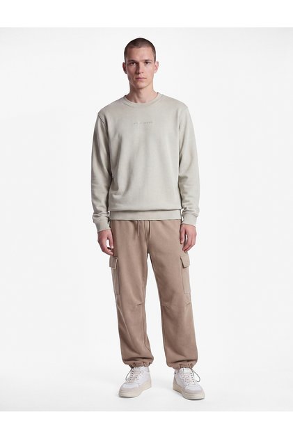 Elastic Cuffs, Lace-Up Waist, Cargo Pockets, Loose Fit Sweatpants