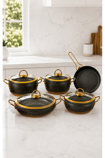 9 Piece Granite Cookware Set