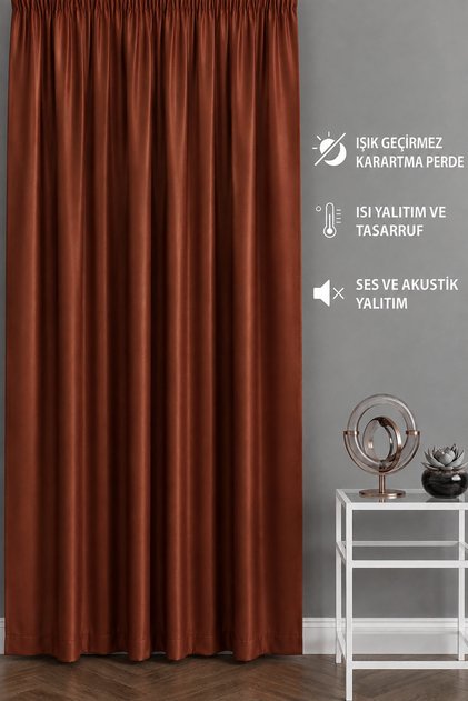 Luxury Blackout Light-Proof Tile Blackout Curtain Without Pleats Enxboy Option