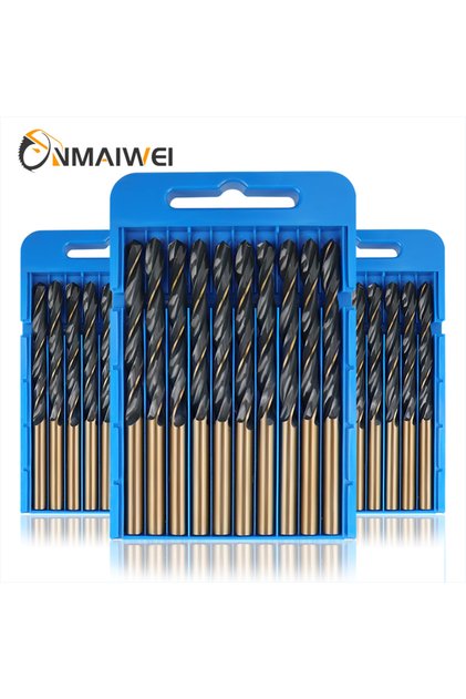 10pcs 2.0mm M2 10PCS1-13mm Twist Drill Bits High Strength Hole Drilling Stainless Steel Drill Round