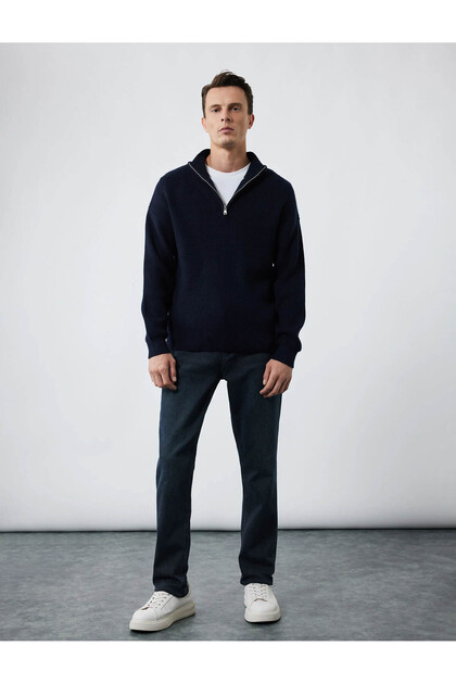 Cotton Regular Waist Slim Fit Jean Pants - Brad Jean