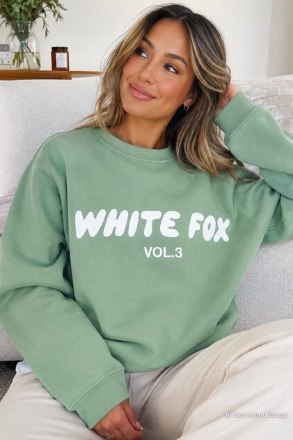 Mint Green Crew Neck Printed Sweatshirt MG1904