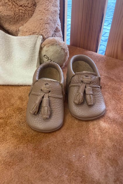 Alban Genuine Leather Baby Boy Shoes Mink
