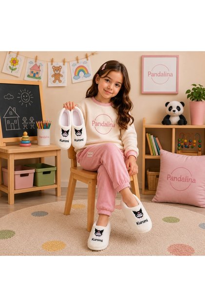 Kız çocuk Panduf Kaydırmaz Taban Babet Model Anaokulu Kreş Ev Ayakkabısı
